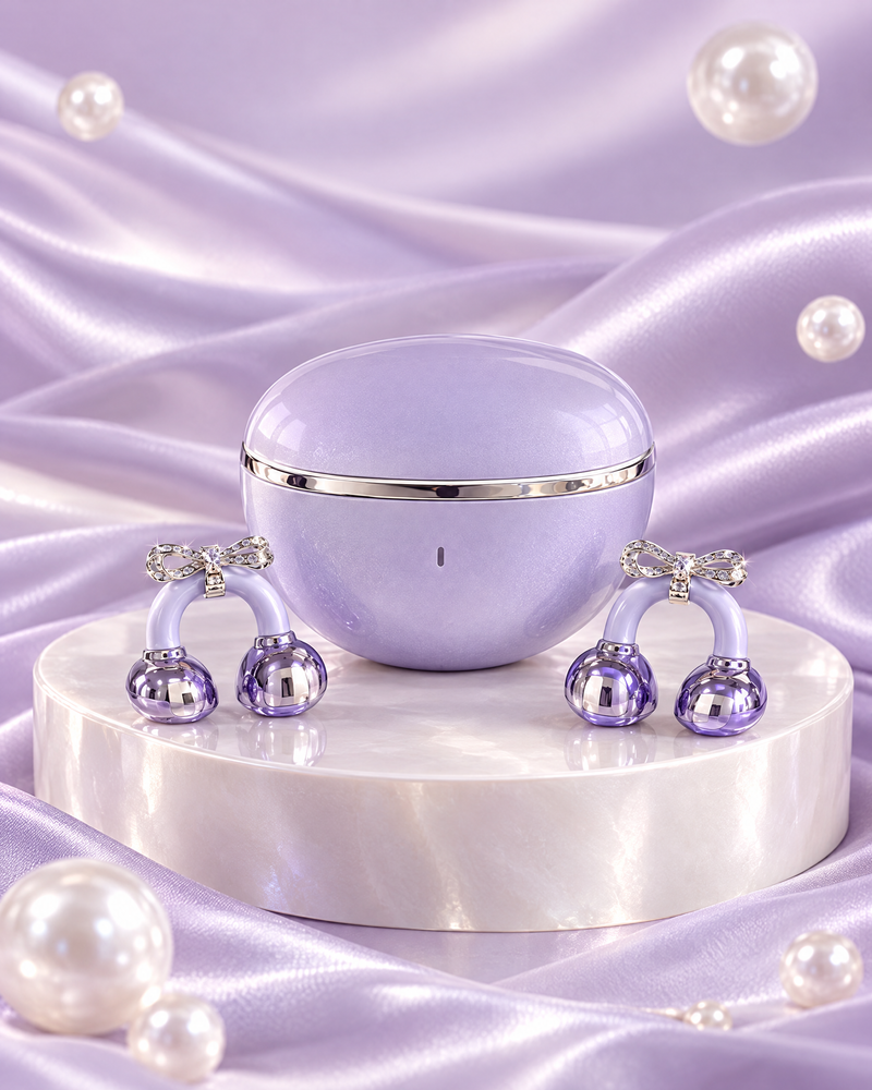 Écouteurs-bijoux lilas en cadeau